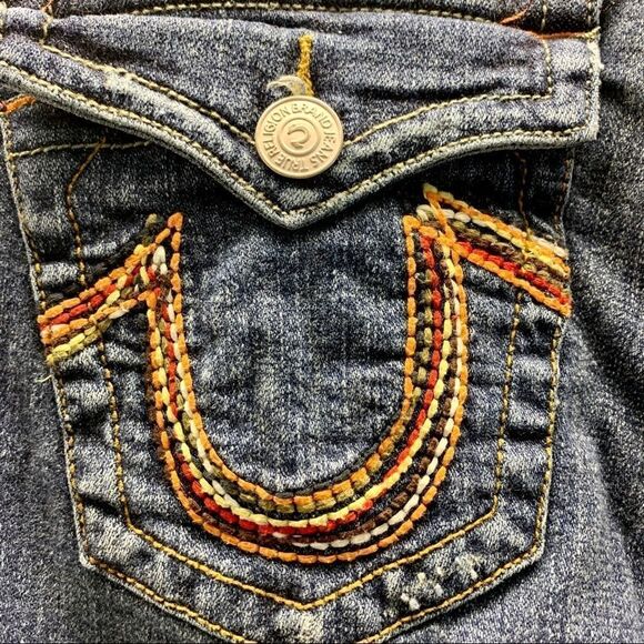 True Religion Medium Wash Julie Trouser/Wide Leg - Picture 12 of 13